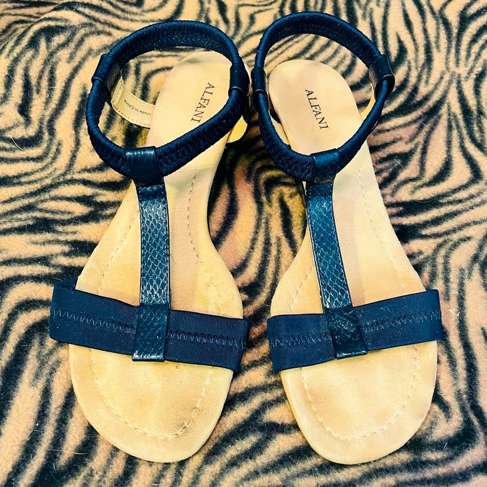 Alfani Black Strap Sandals